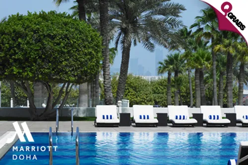 For QR60 Child/QR85 Adult, Beat the Heat with Pool & Beach Access for One Day at the Doha Marriott! (QR125/QR175 Value)
